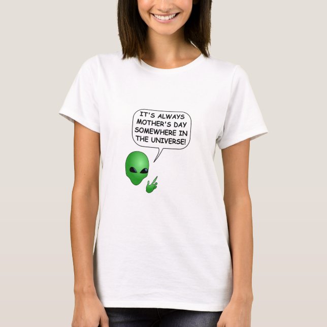 Alien Mors dag T Shirt (Framsida)