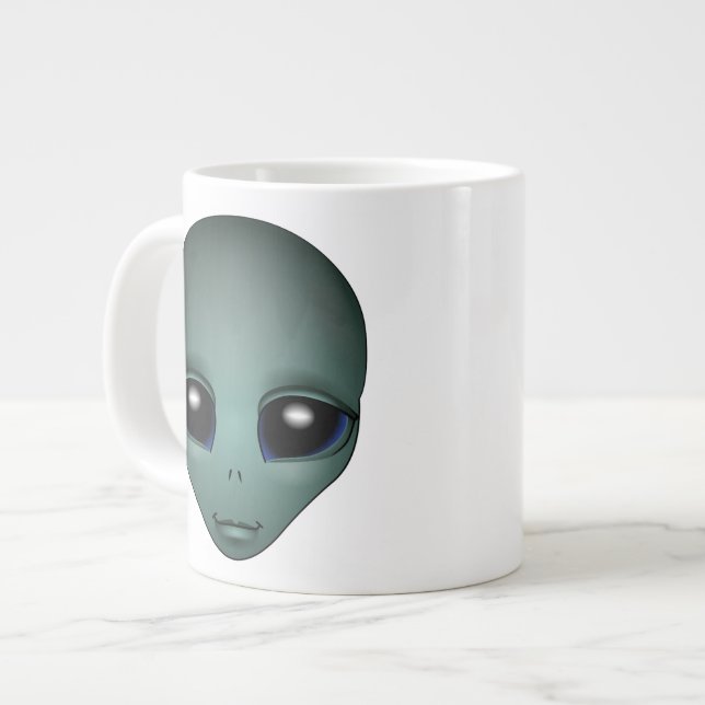 Alien Mugg Grått Extraterrestrial Kopp Alien Mugga Jumbo Mugg (Framsida vänster)