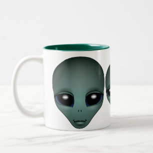 Alien Mugg Grått Extraterrestrial Kopp och Alien G