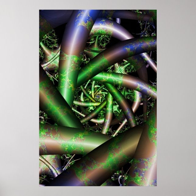 Alien | Multifärgad Fractal Art Poster (Framsidan)