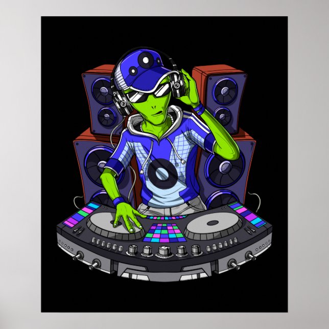 Alien Music DJ Poster (Framsidan)
