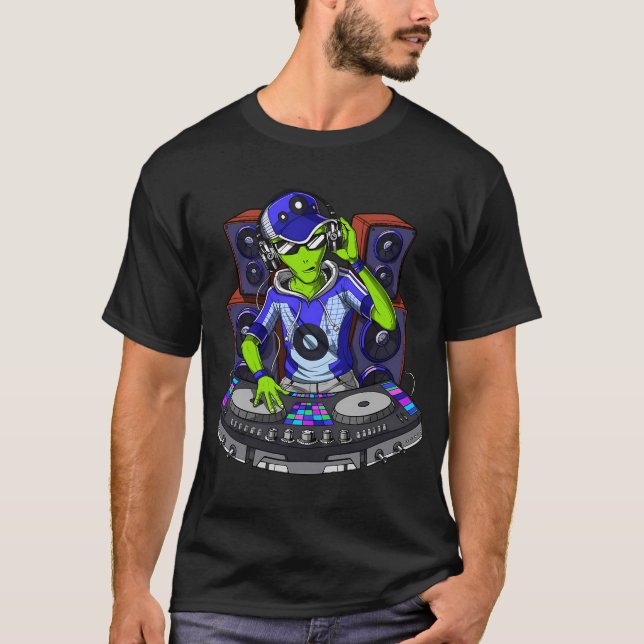 Alien Music DJ T Shirt (Framsida)