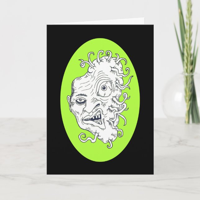 Alien Mutant Virus Get well Card Kort (Framsida)