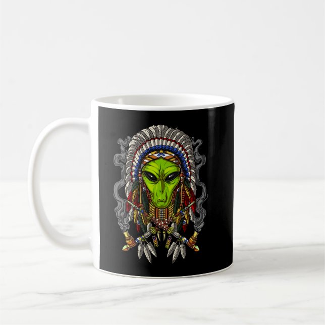 Alien Native American Chief Kaffemugg (Vänster)