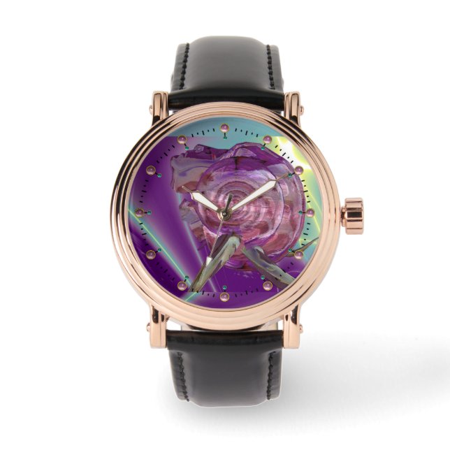 ALIEN NEREIDE /NYMPH OF VATTEN,ROSA SEASHELL Sci-F Armbandsur (Framsida)
