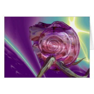 ALIEN NEREIDE /NYMPH OF VATTEN,ROSA SEASHELL Sci-F Hälsningskort