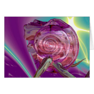 ALIEN NEREIDE /NYMPH OF VATTEN,ROSA SEASHELL Sci-F Hälsningskort
