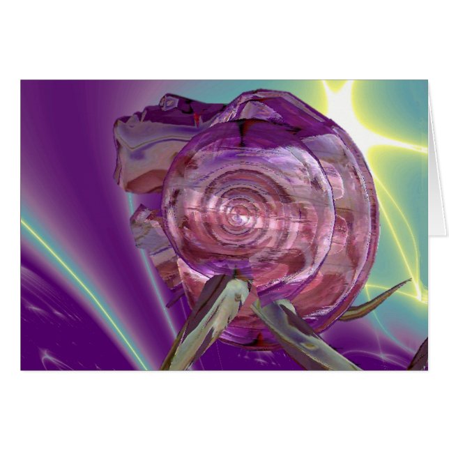 ALIEN NEREIDE /NYMPH OF VATTEN,ROSA SEASHELL Sci-F Hälsningskort (Framsidan Horizontal)