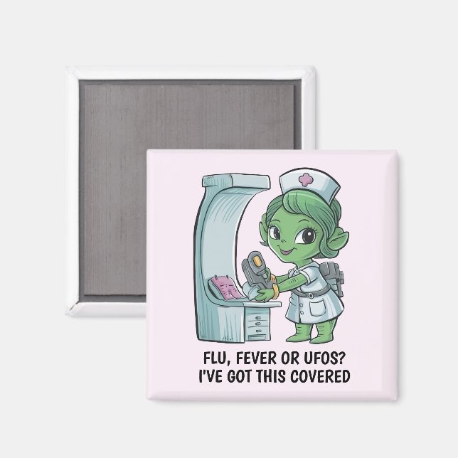Alien Nurse Magnet (Front/Back)