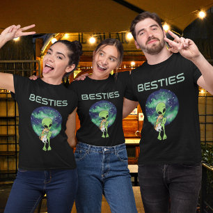Alien och Cat Besties: Rymdvänner T Shirt