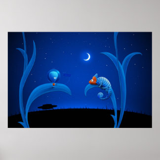 Alien och Chameleon Poster
