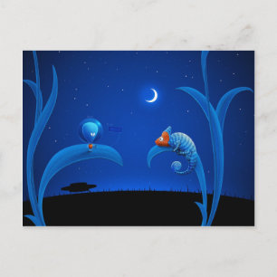 Alien och Chameleon Vykort