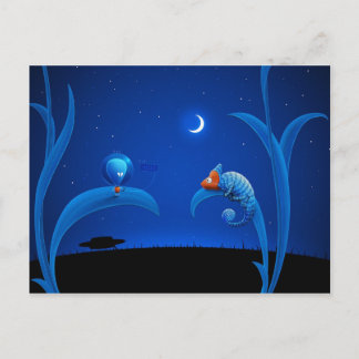Alien och Chameleon Vykort