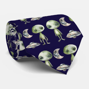 Alien och rymdskepp slips