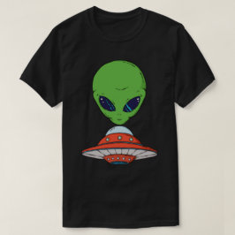 Alien och rymdskepp t shirt