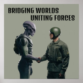 Alien och Soldier Poster