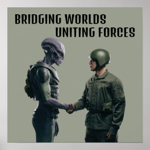 Alien och Soldier Poster