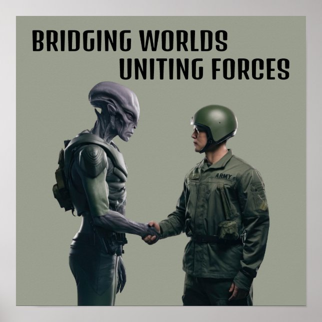 Alien och Soldier Poster (Framsidan)