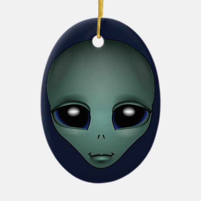 Alien Ornament Cute Alien Dekoration Personlig (Framsidan)