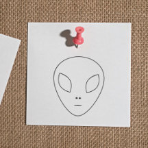 Alien Outline Rubber Frimärke