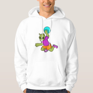 Alien på Handball-spelare med handboll Hoodie