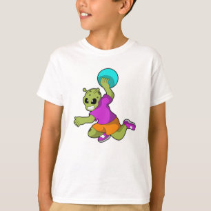 Alien på Handball-spelare med handboll T Shirt