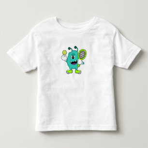 Alien på Tennis med Tennis racket T Shirt