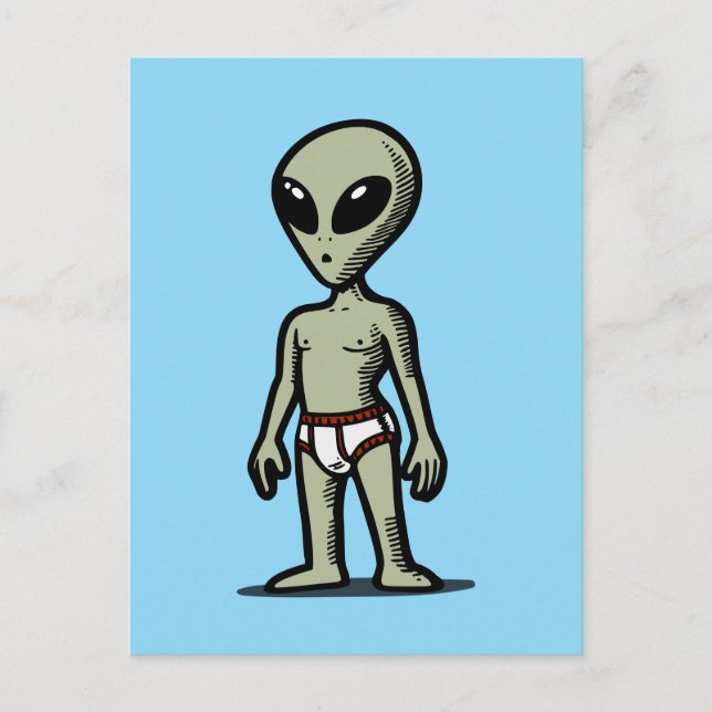 Alien Pants Vykort (Framsida)