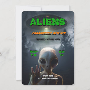 Alien Paranormal Activity Party Inbjudningar