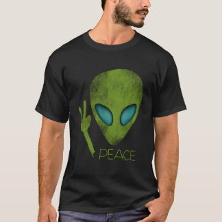 Alien Peace Coola Funny Cute Ufo Älskare Birthday T Shirt