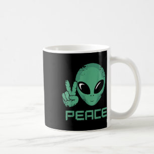Alien Peace Hippie Ufo Kaffemugg