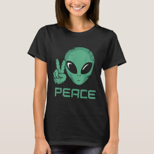 Alien Peace Hippie Ufo T Shirt