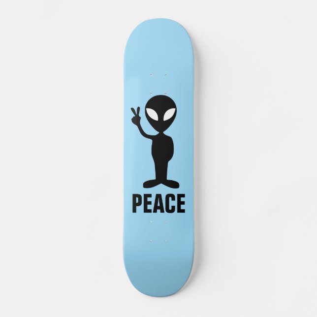 ALIEN PEACE-skåp Mini Skateboard Bräda 18,5 Cm (Framsida)