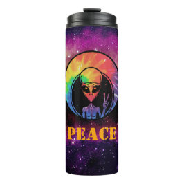 Alien "Peace Tie Dye Space Thermal Tumbler"