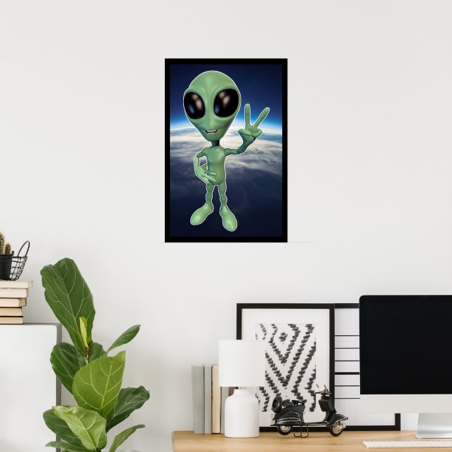 Alien - Peace V-tecken Poster (Hemmakontoret)