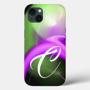ALIEN PEARL MONOGRAM Grönt Lila Rosa Fractaler