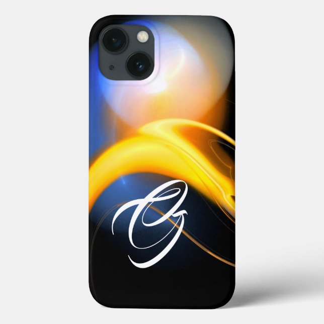 ALIEN PEARL MONOGRAM Vit Gult Fractal Swirls (Baksida)