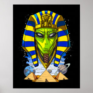 Alien Pharaoh Egypten Tutankhamun Ancient Annunaki Poster