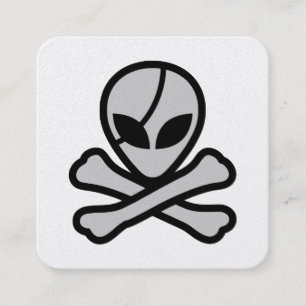 Alien Pirat Fyrkantigt Visitkort