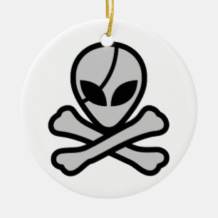 Alien Pirat Julgransprydnad Keramik