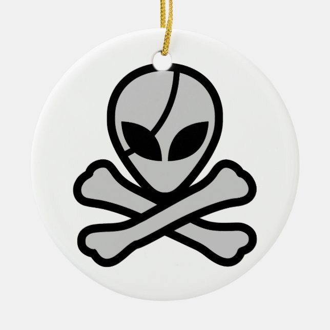 Alien Pirat Julgransprydnad Keramik (Framsidan)