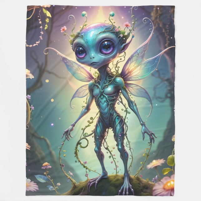 Alien Pixie 02 Fleece Blanket (Framsidan)
