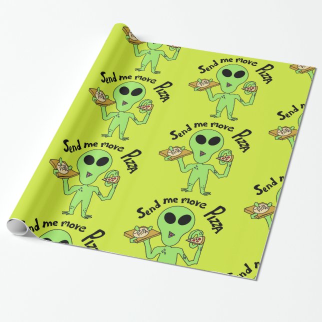 Alien pizza presentpapper (Utrullad)