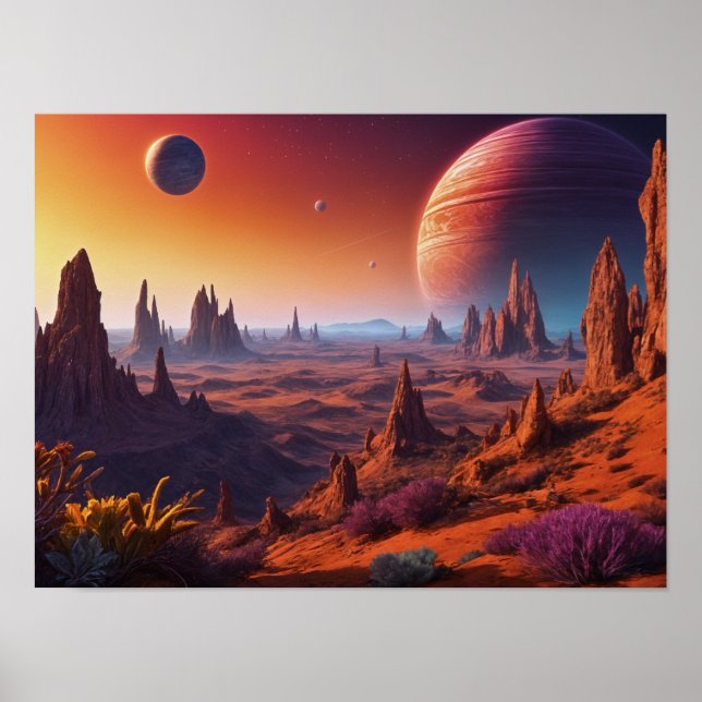 Alien Planet liggande Poster (Framsidan)