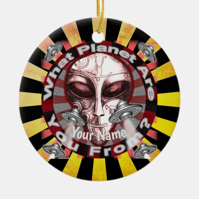 Alien Planet-ornament Julgransprydnad Keramik (Framsidan)