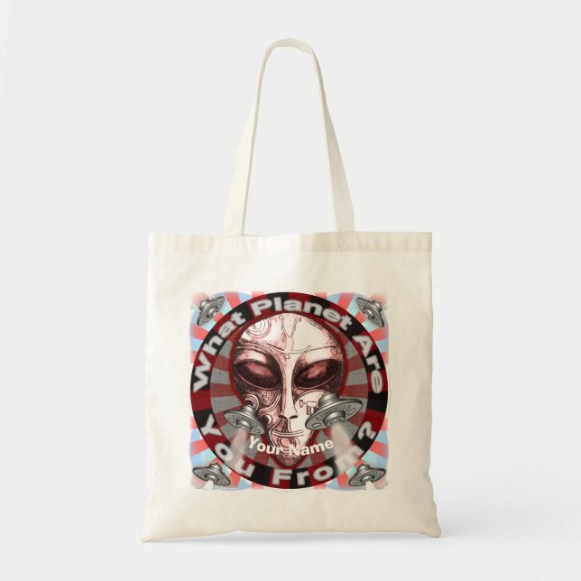 Alien Planet tote bag Tygkasse (Framsidan)