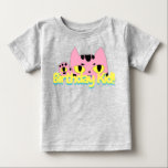 Alien Pocket Cat Birthday Kid Rosa Tecknad Cat T Shirt<br><div class="desc">Alien Pocket Cat,  en Rosa Tecknad Cat med tredje öga. Perfekt för din lilla födelsedag!</div>