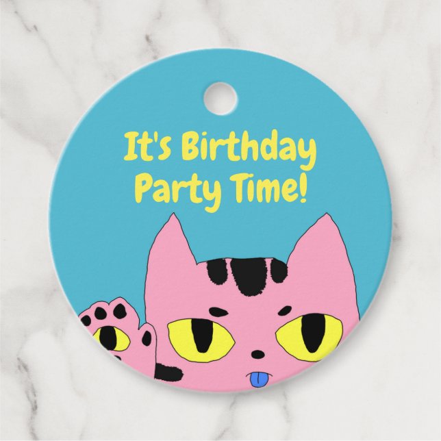 Alien Pocket Cat Gåvor Etiketter (Framsida)