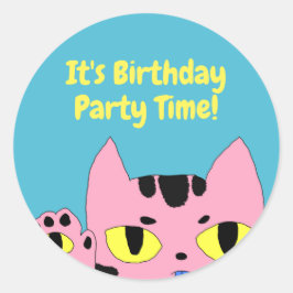 Alien Pocket Cat Runt Klistermärke