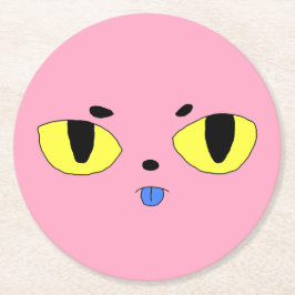 Alien Pocket Cat Underlägg Papper Rund